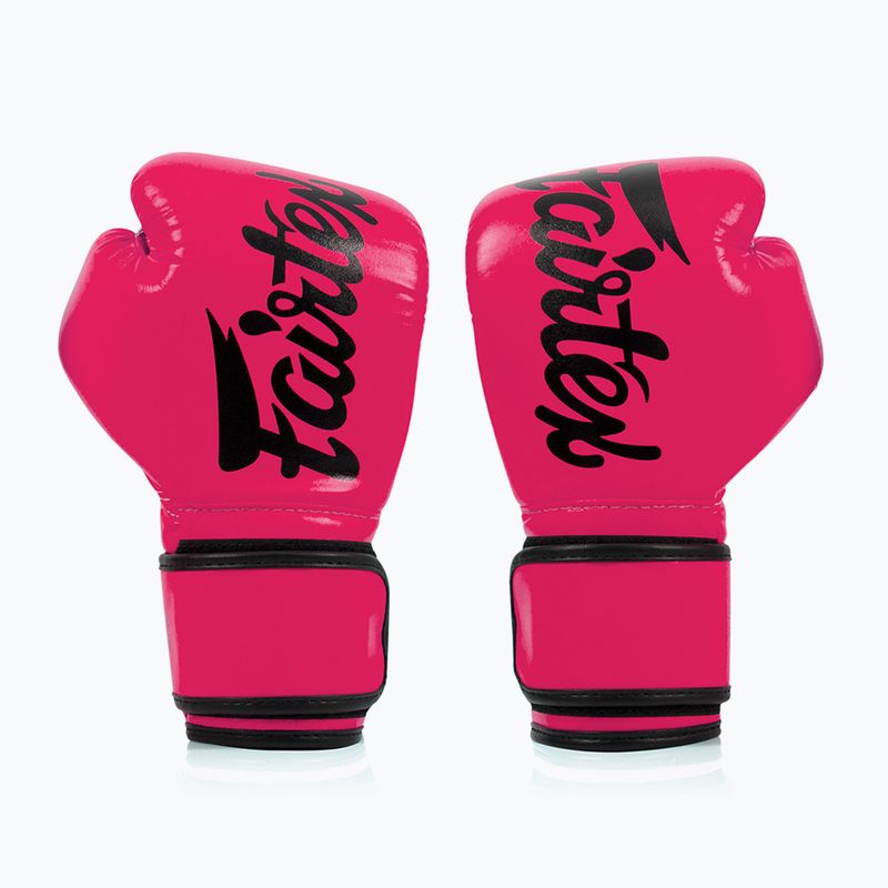 Bokso pirštinės Fairtex Microfiber pink/black