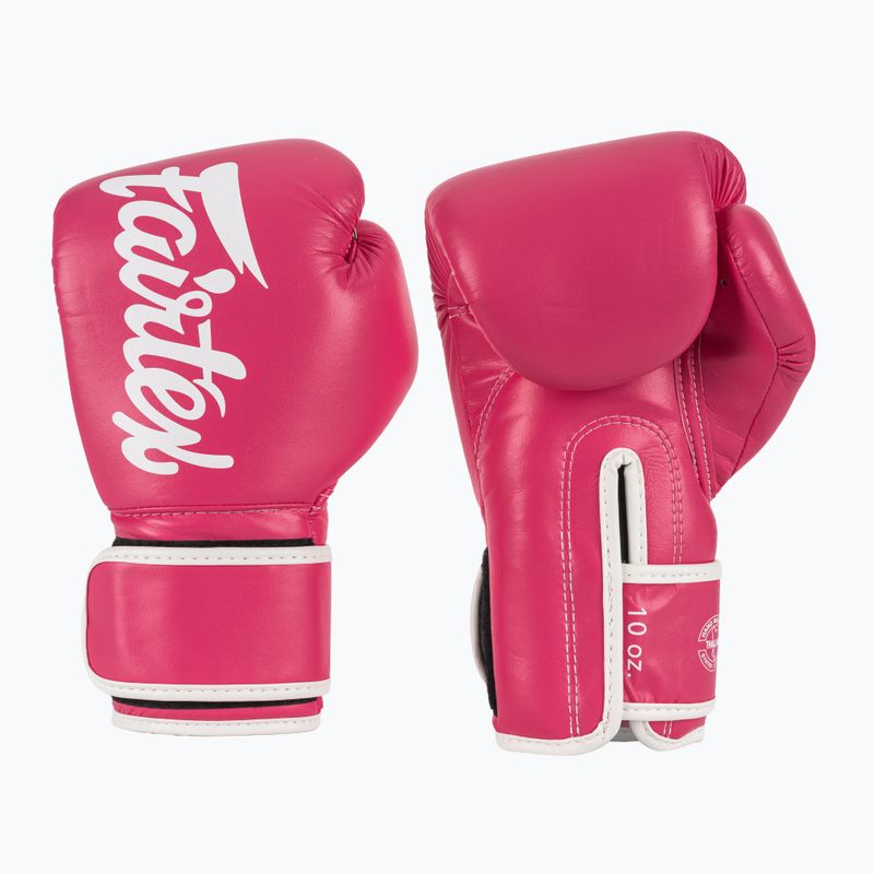 Bokso pirštinės Fairtex Microfiber pink/white