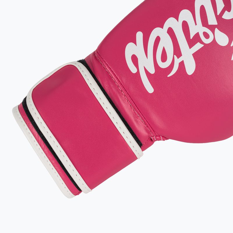 Bokso pirštinės Fairtex Microfiber pink/white 6