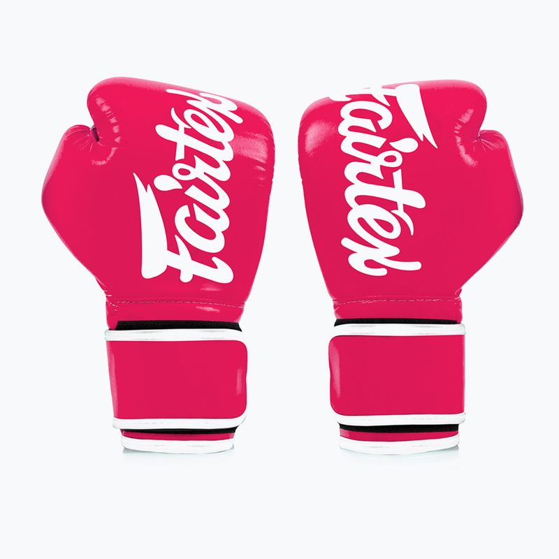 Bokso pirštinės Fairtex Microfiber pink/white