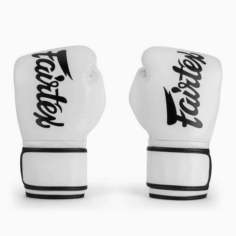 Bokso pirštinės Fairtex Microfiber white 2