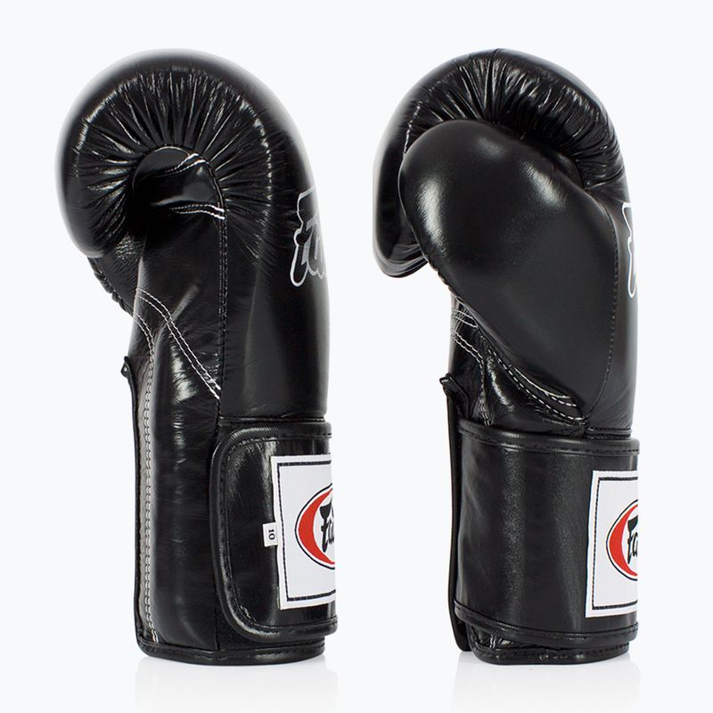 "Fairtex Super Sparring" bokso pirštinės su užfiksuotu nykščiu juodos spalvos 3