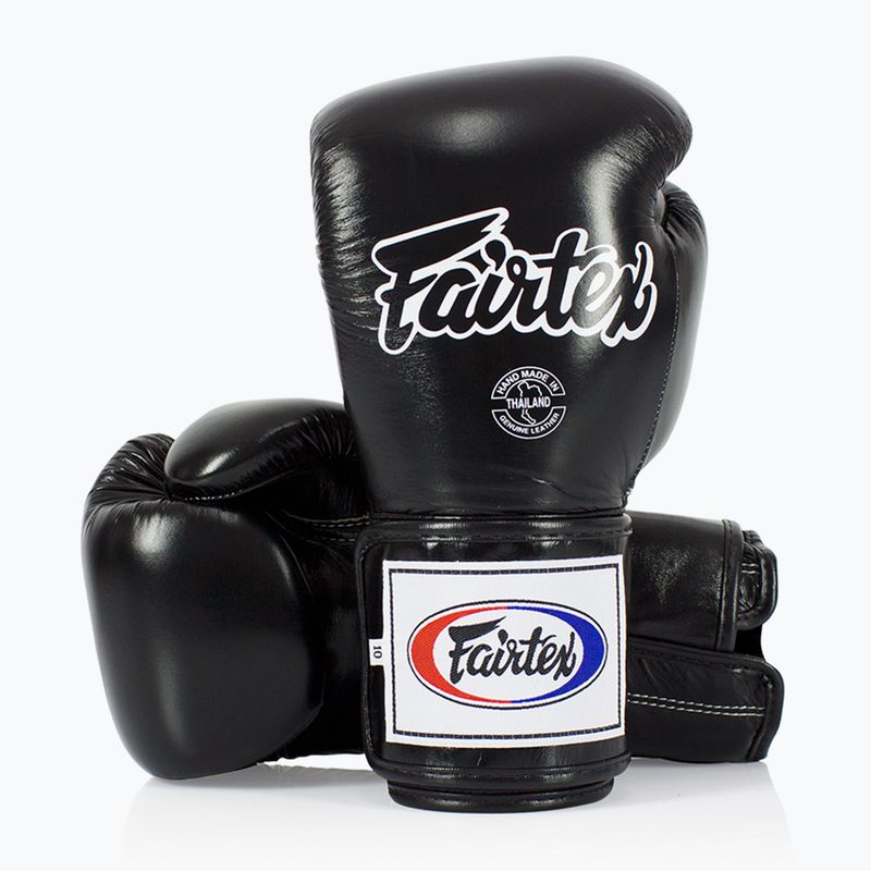 "Fairtex Super Sparring" bokso pirštinės su užfiksuotu nykščiu juodos spalvos 4