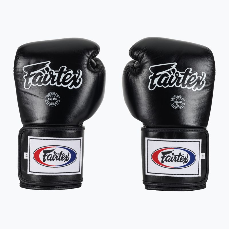 Fairtex Super Sparring bokso pirštinės su užfiksuotu nykščiu juodos spalvos 2