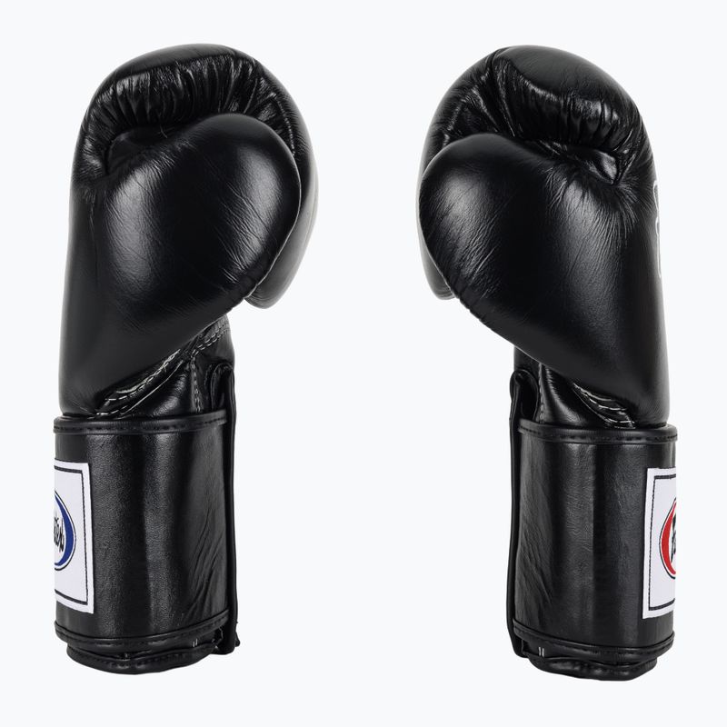 Fairtex Super Sparring bokso pirštinės su užfiksuotu nykščiu juodos spalvos 4