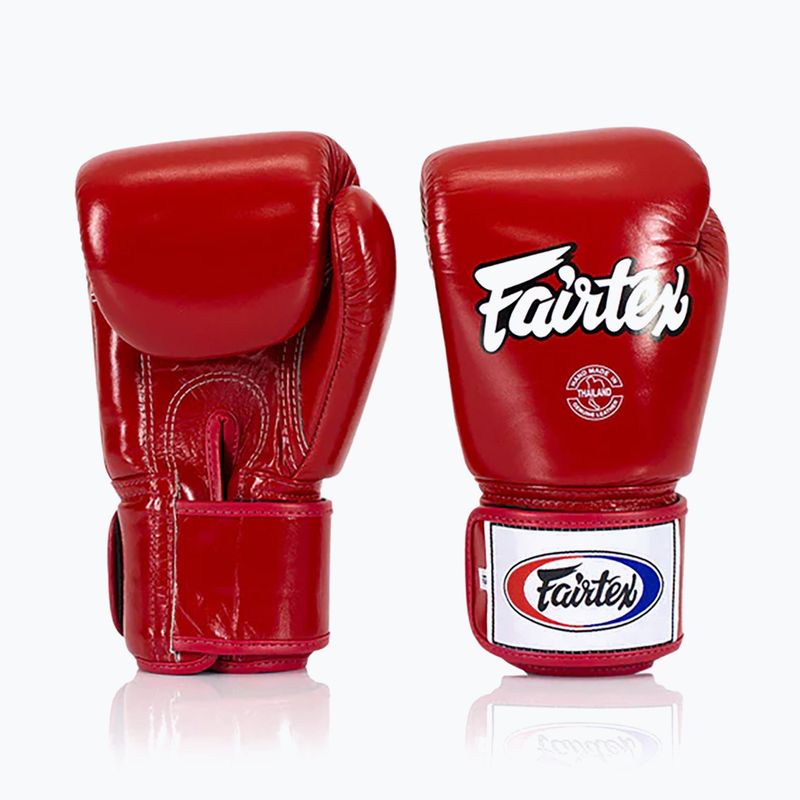 Bokso pirštinės Fairtex Super Sparring - Locked Thumb red