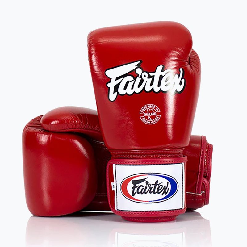 Bokso pirštinės Fairtex Super Sparring - Locked Thumb red 2