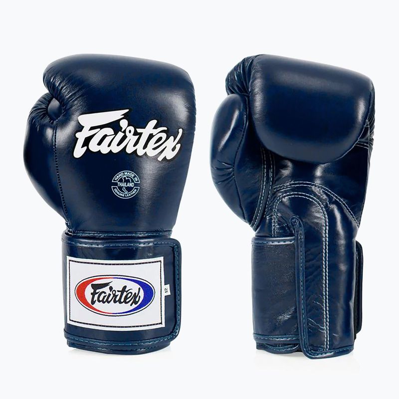 Bokso pirštinės Fairtex Super Sparring - Locked Thumb blue