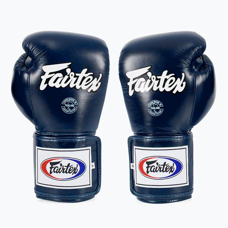 Bokso pirštinės Fairtex Super Sparring - Locked Thumb blue