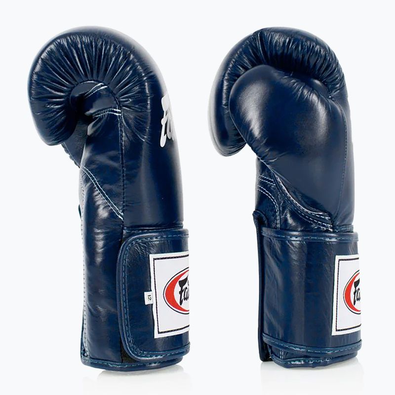 Bokso pirštinės Fairtex Super Sparring - Locked Thumb blue 3