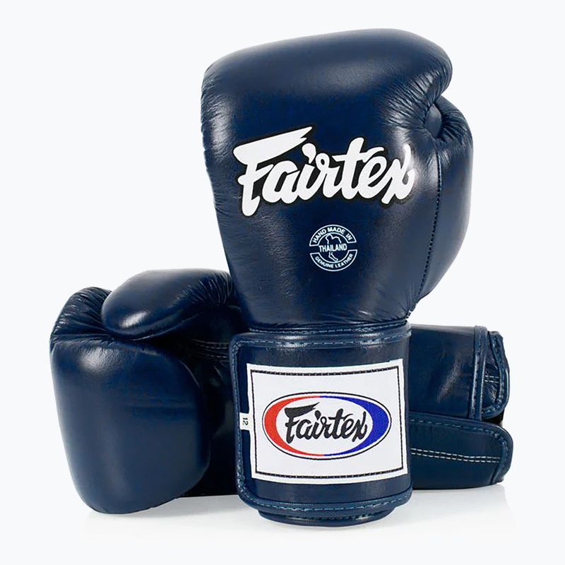 Bokso pirštinės Fairtex Super Sparring - Locked Thumb blue 4