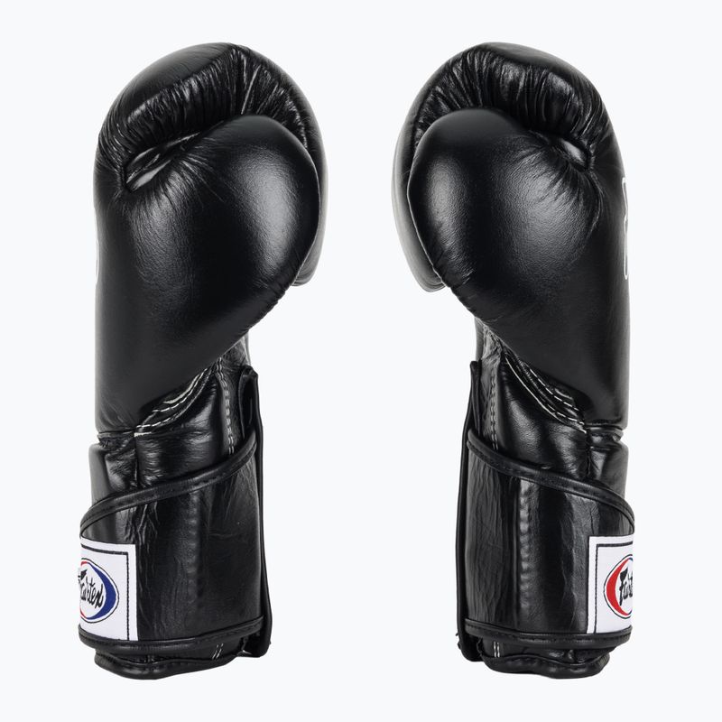 Fairtex stilingos kampuotos bokso pirštinės su užfiksuotu nykščiu juodos spalvos 4