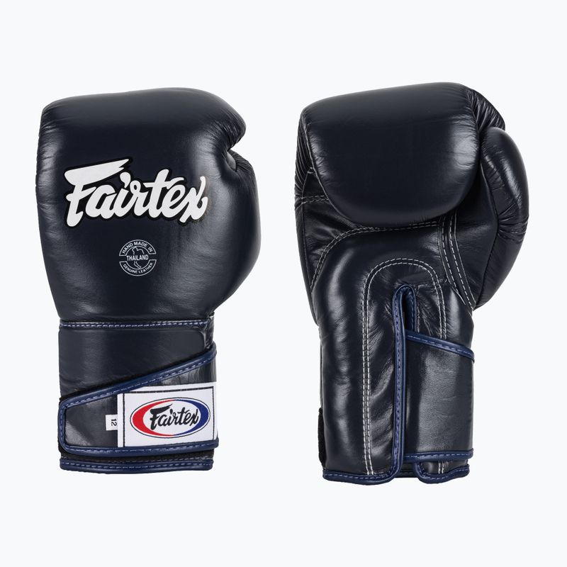 Fairtex stilingos kampuotos bokso pirštinės su užrakintu nykščiu mėlynos spalvos