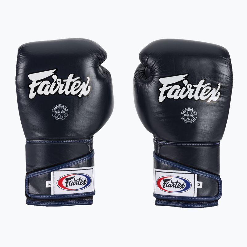 Fairtex stilingos kampuotos bokso pirštinės su užrakintu nykščiu mėlynos spalvos 2