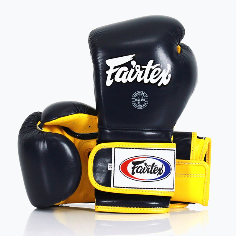 Bokso pirštinės Fairtex Heavy Hitter's Mexican Style blue/yellow 4