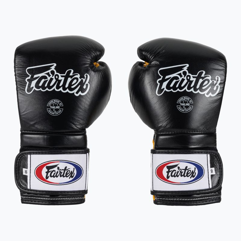 Bokso pirštinės Fairtex Heavy Hitter's Mexican Style black/yellow 2