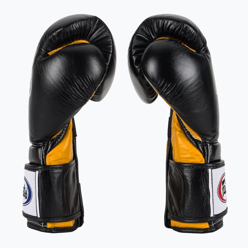 Bokso pirštinės Fairtex Heavy Hitter's Mexican Style black/yellow 4