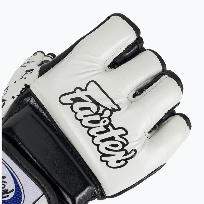 Fairtex Super Sparring graplingo pirštinės baltos/juodos spalvos 5