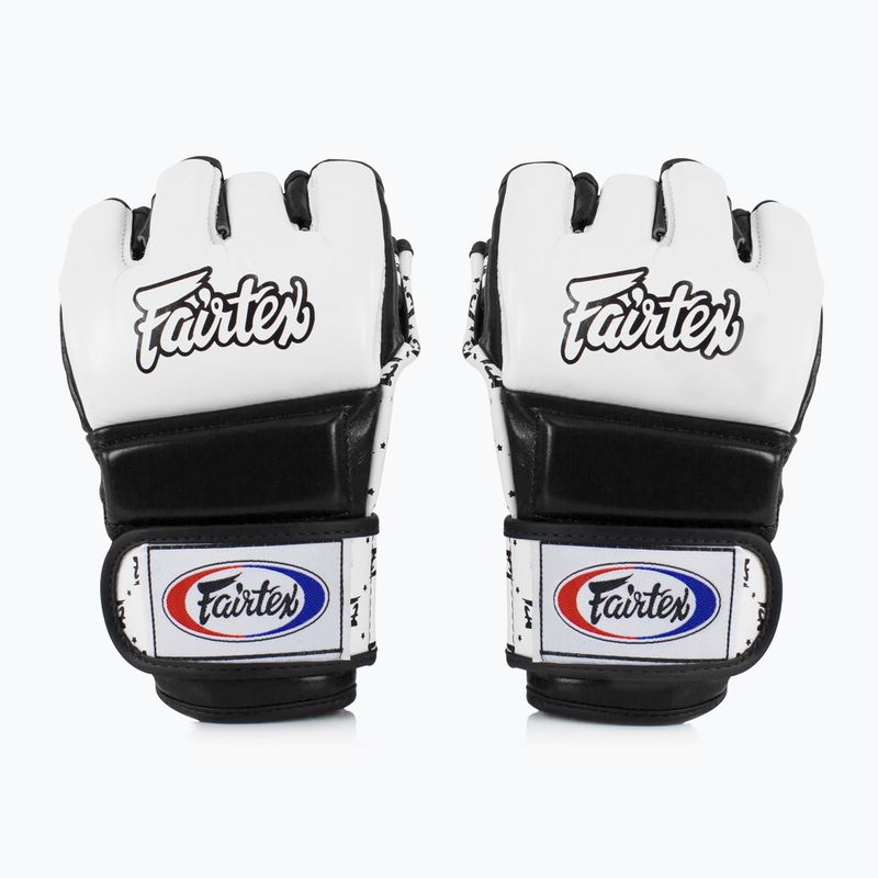 "Fairtex Super Sparring" graplingo pirštinės baltos/juodos spalvos
