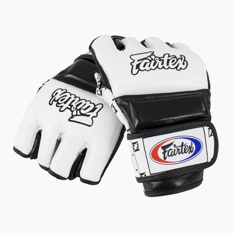 "Fairtex Super Sparring" graplingo pirštinės baltos/juodos spalvos 4