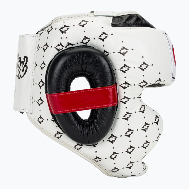 Bokso šalmas Fairtex Super Sparring white/black 2