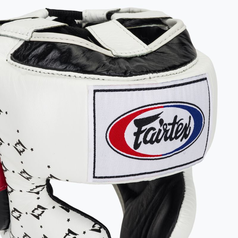 Bokso šalmas Fairtex Super Sparring white/black 4