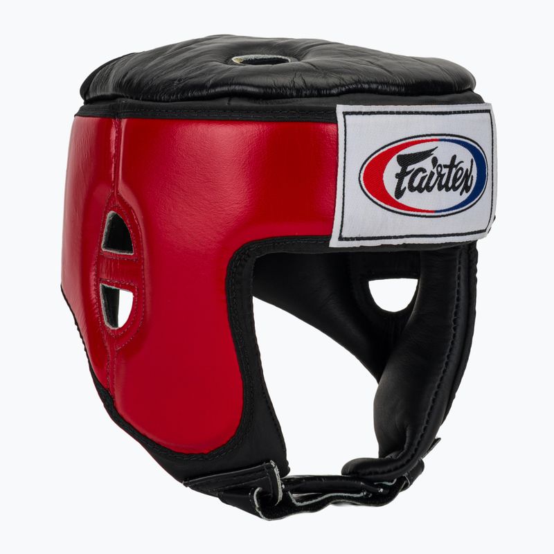 Apsauginis šalmas Fairtex Muay Thai & Kickboxing Competition red