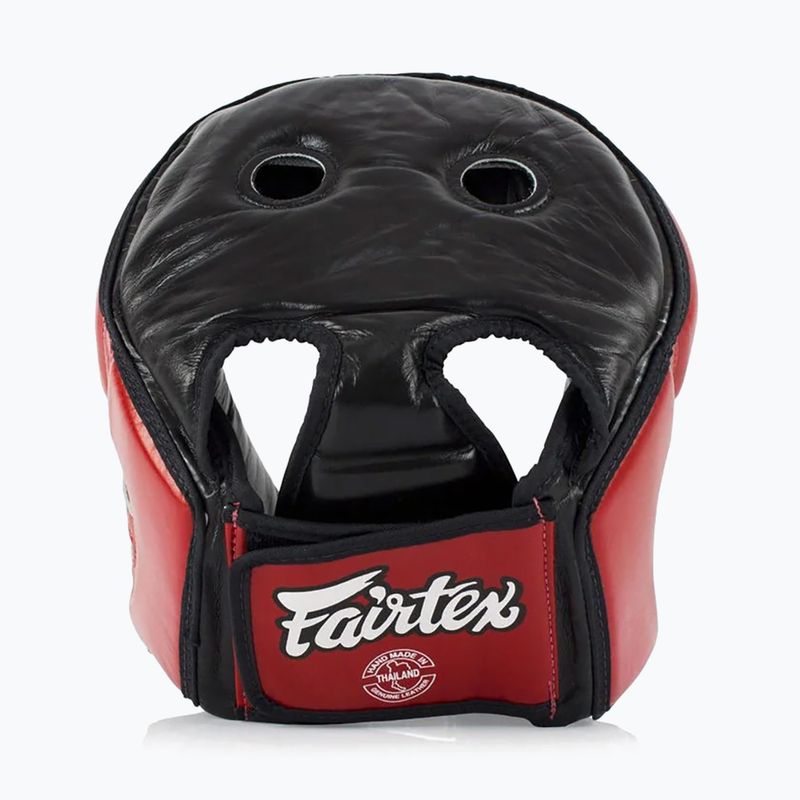 Apsauginis šalmas Fairtex Muay Thai & Kickboxing Competition red 3