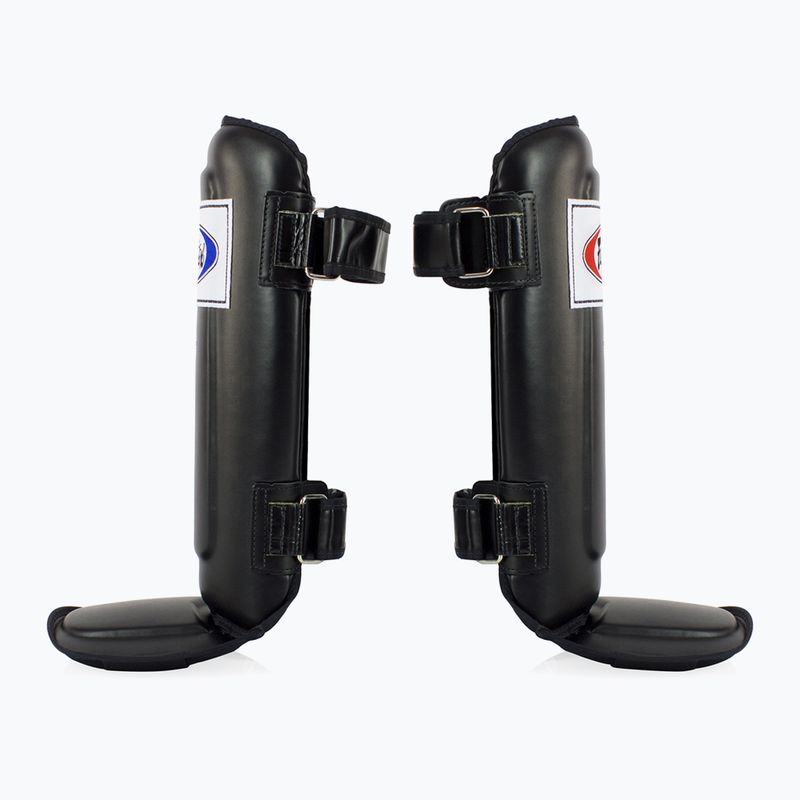 "Fairtex In-Step" dvigubos paminkštintos blauzdikaulių apsaugos juodos spalvos 3