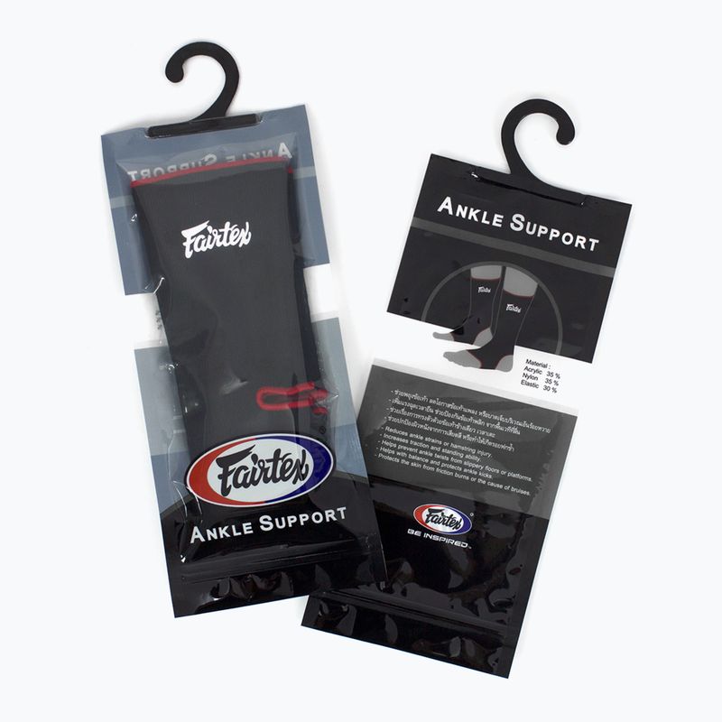 "Fairtex Ankle Support" juodos/raudonos čiurnos apsaugos 3