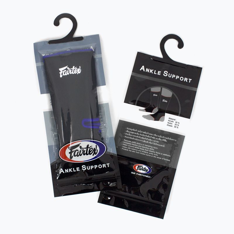 "Fairtex Ankle Support" kulkšnių apsaugos juoda/mėlyna 3