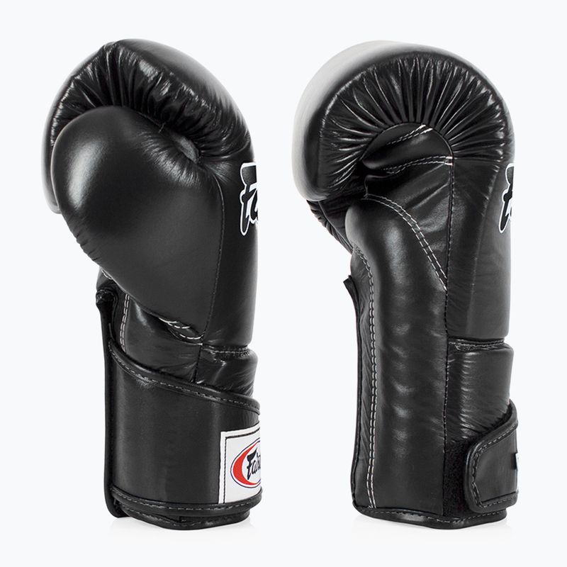 "Fairtex" stilingos kampuotos bokso pirštinės su užfiksuotu nykščiu juodos spalvos 3