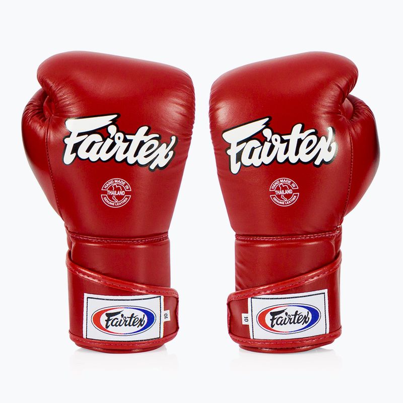 Bokso pirštinės Fairtex Stylish Angular Sparring - Locked Thumb red