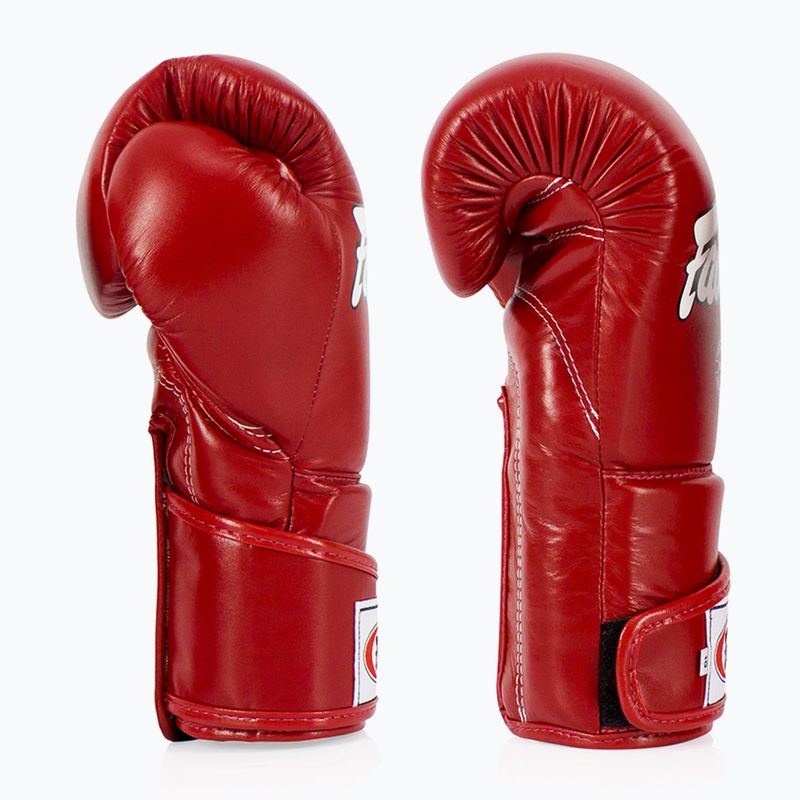 Bokso pirštinės Fairtex Stylish Angular Sparring - Locked Thumb red 3