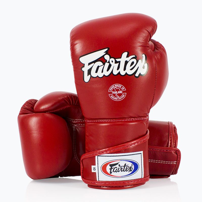 Bokso pirštinės Fairtex Stylish Angular Sparring - Locked Thumb red 4