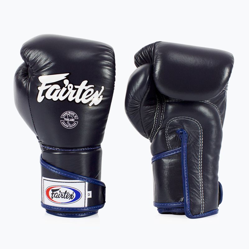"Fairtex" stilingos kampuotos bokso pirštinės su užrakintu nykščiu mėlynos spalvos