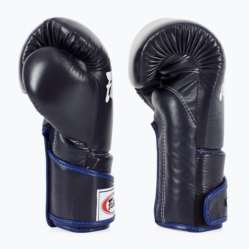 "Fairtex" stilingos kampuotos bokso pirštinės su užrakintu nykščiu mėlynos spalvos 3