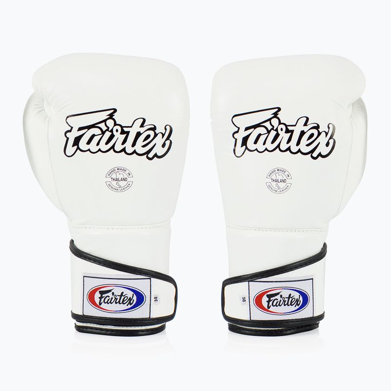 Bokso pirštinės Fairtex Stylish Angular Sparring - Locked Thumb white