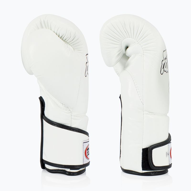 Bokso pirštinės Fairtex Stylish Angular Sparring - Locked Thumb white 3