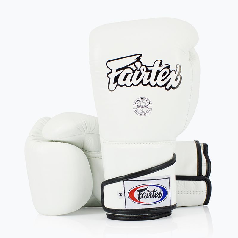 Bokso pirštinės Fairtex Stylish Angular Sparring - Locked Thumb white 4