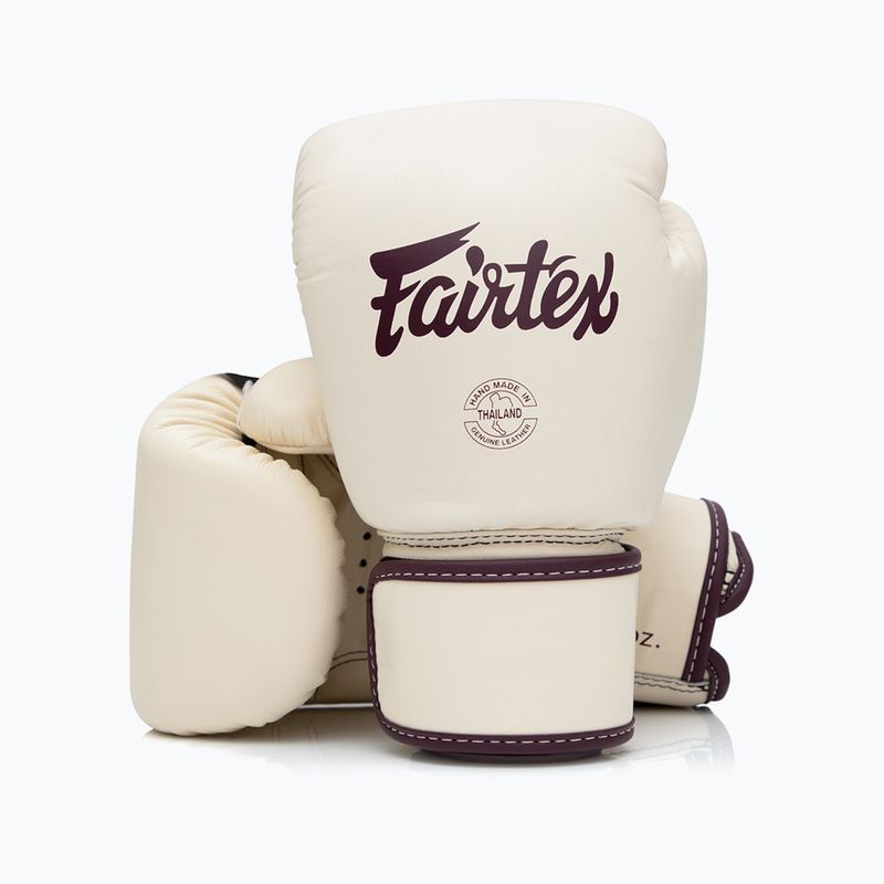 Bokso pirštinės Fairtex Real Leather Boxing khaki 4