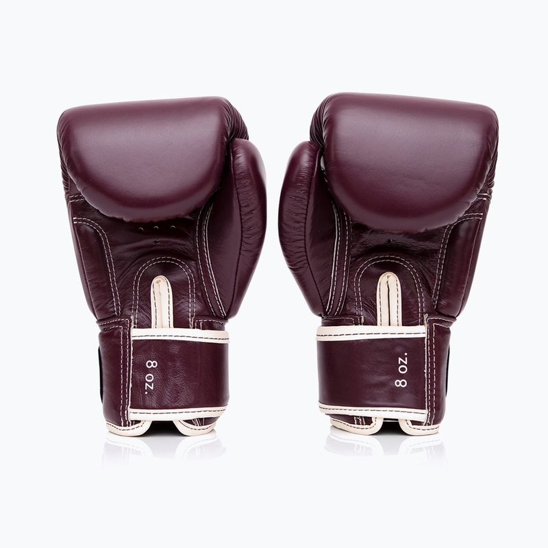 Bokso pirštinės Fairtex Real Leather Boxing maroon 2