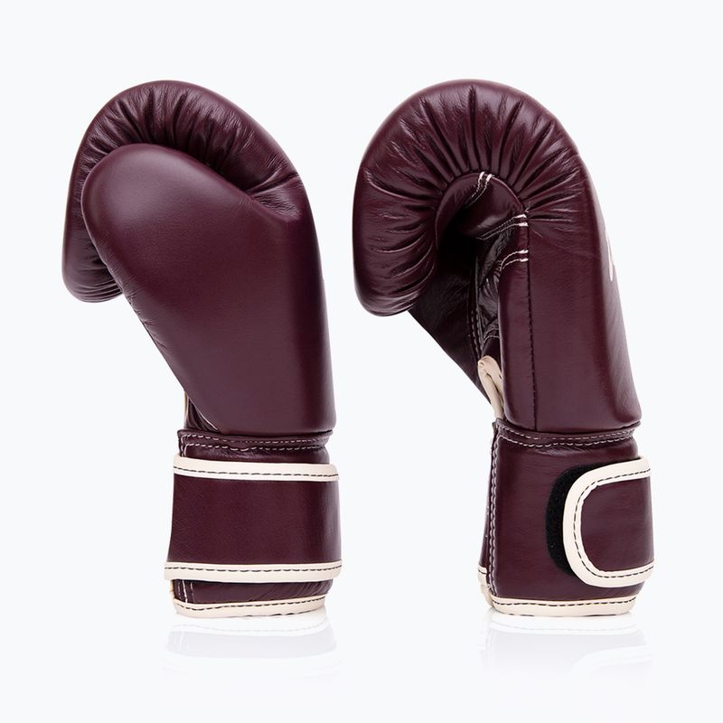 Bokso pirštinės Fairtex Real Leather Boxing maroon 3
