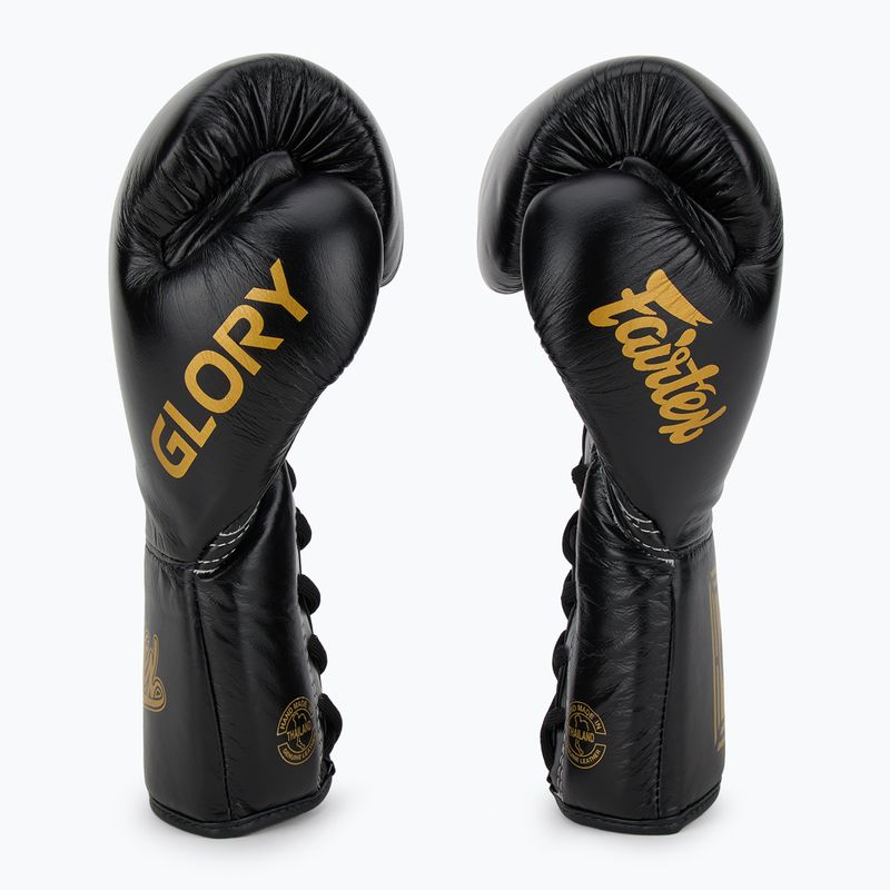 Bokso pirštinės Fairtex Glory Competition Lace Up black 4