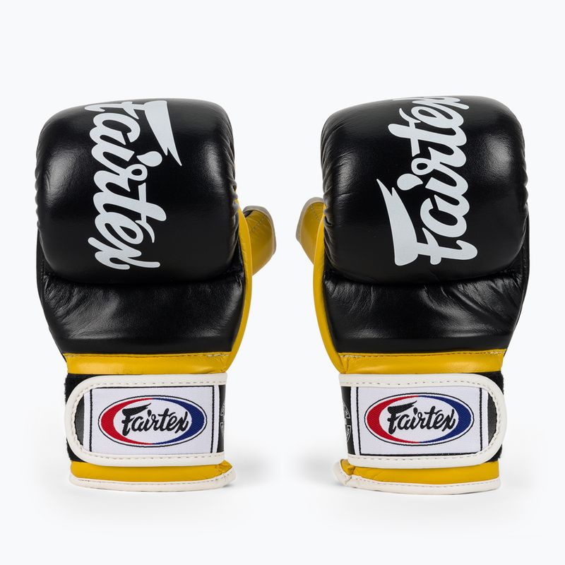 Fairtex Super Sparring Grappling pirštinės juoda/geltona 2