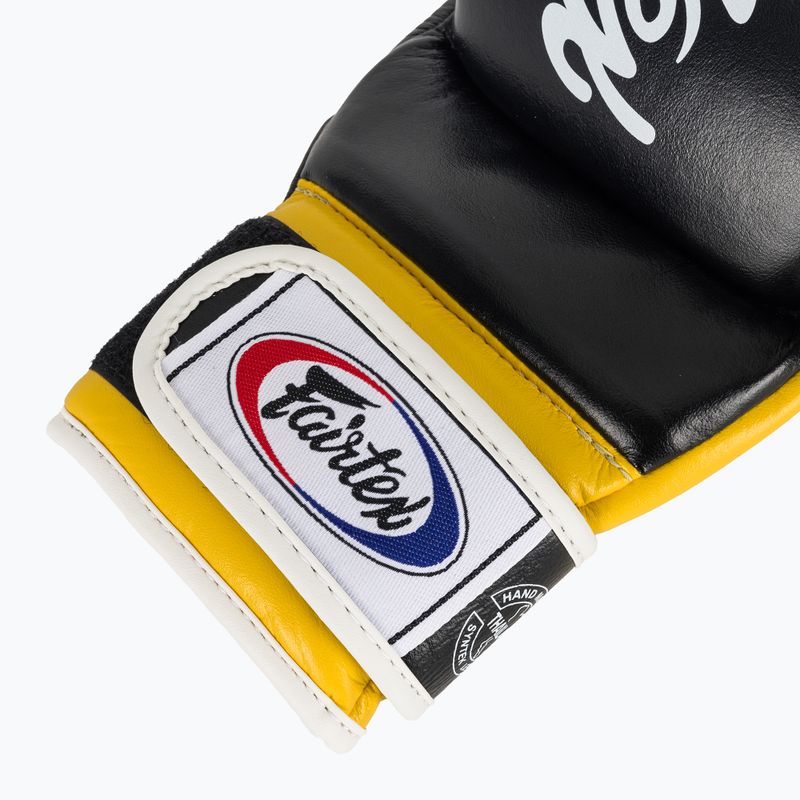 Fairtex Super Sparring Grappling pirštinės juoda/geltona 6