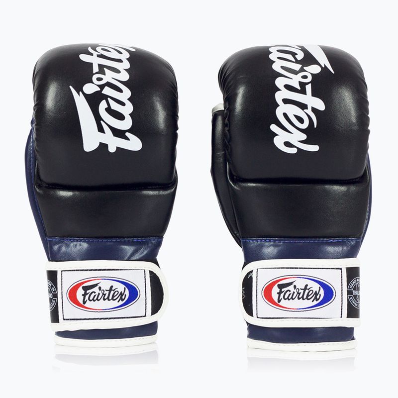 "Fairtex Super Sparring Grappling" pirštinės juoda/mėlyna