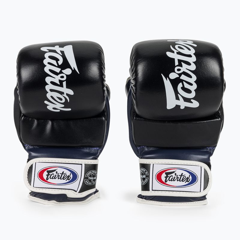 Fairtex Super Sparring Grappling pirštinės juoda/mėlyna 2