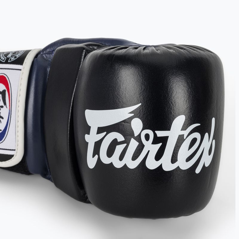 Fairtex Super Sparring Grappling pirštinės juoda/mėlyna 5