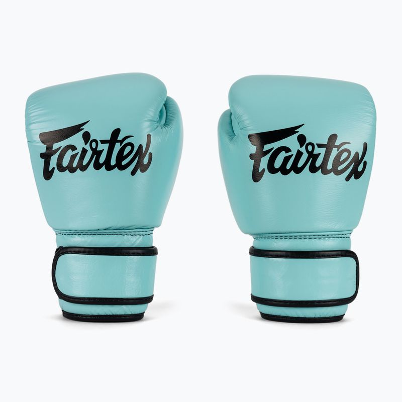 Bokso pirštinės Fairtex Genuine Leather Boxing blue 2